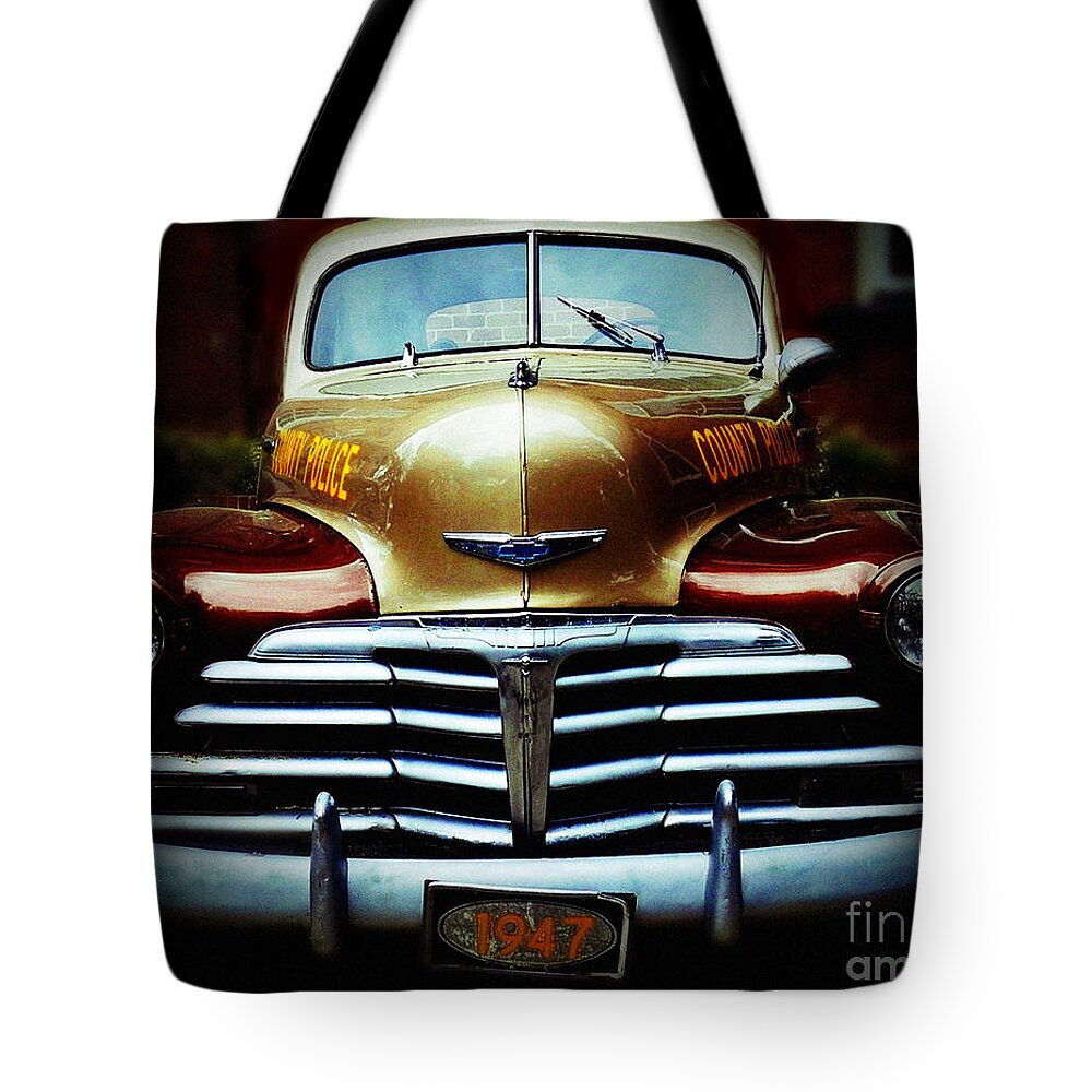 Old Cop Car Tote Bag featuring the photograph 1947 Was A Very Good Year by Patricia Greer