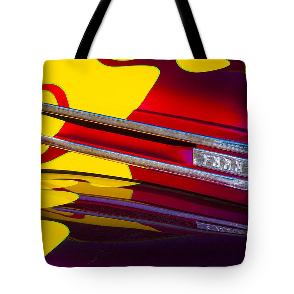 1948 Ford Panel Truck Tote Bag featuring the photograph 1948 Ford Panel Truck by Carol Leigh