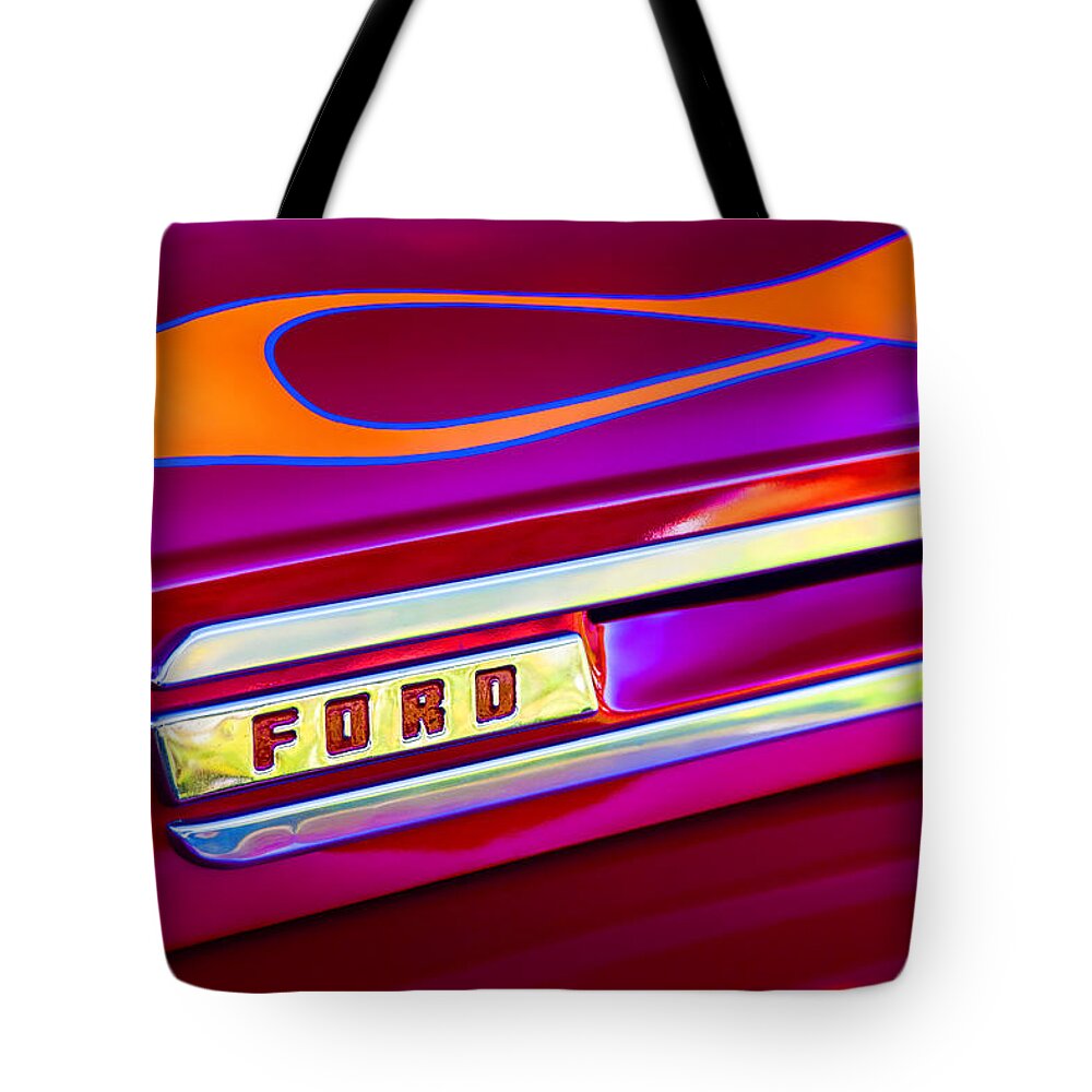 1948 Tote Bag featuring the photograph 1948 Ford Pickup by Carol Leigh