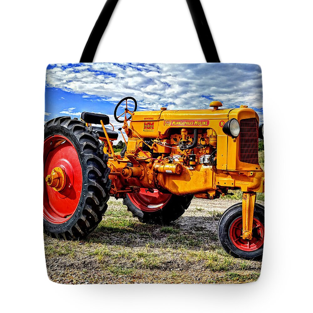 1949 Minneapolis Moline Tractor Tote Bag featuring the photograph 1949 Minneapolis Moline Tractor by Ken Smith