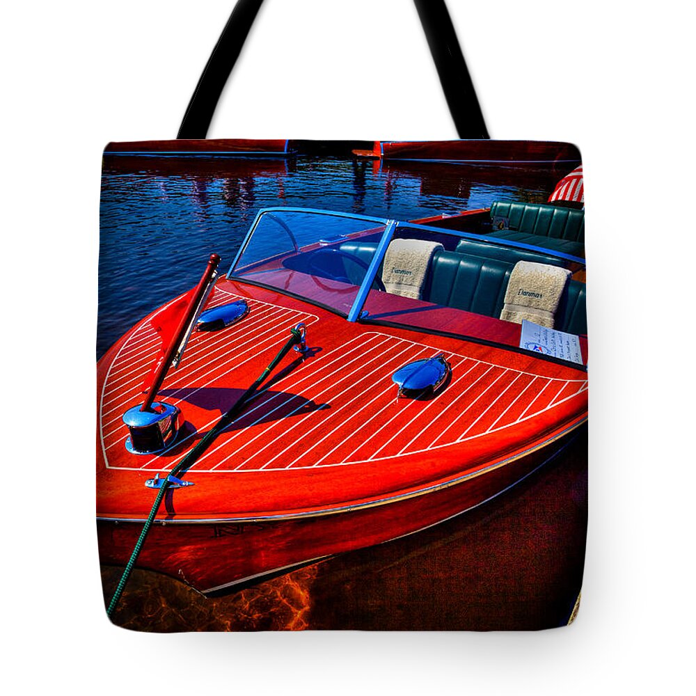 Hdr Tote Bag featuring the photograph 1956 Chris-Craft Capri Classic Runabout by David Patterson