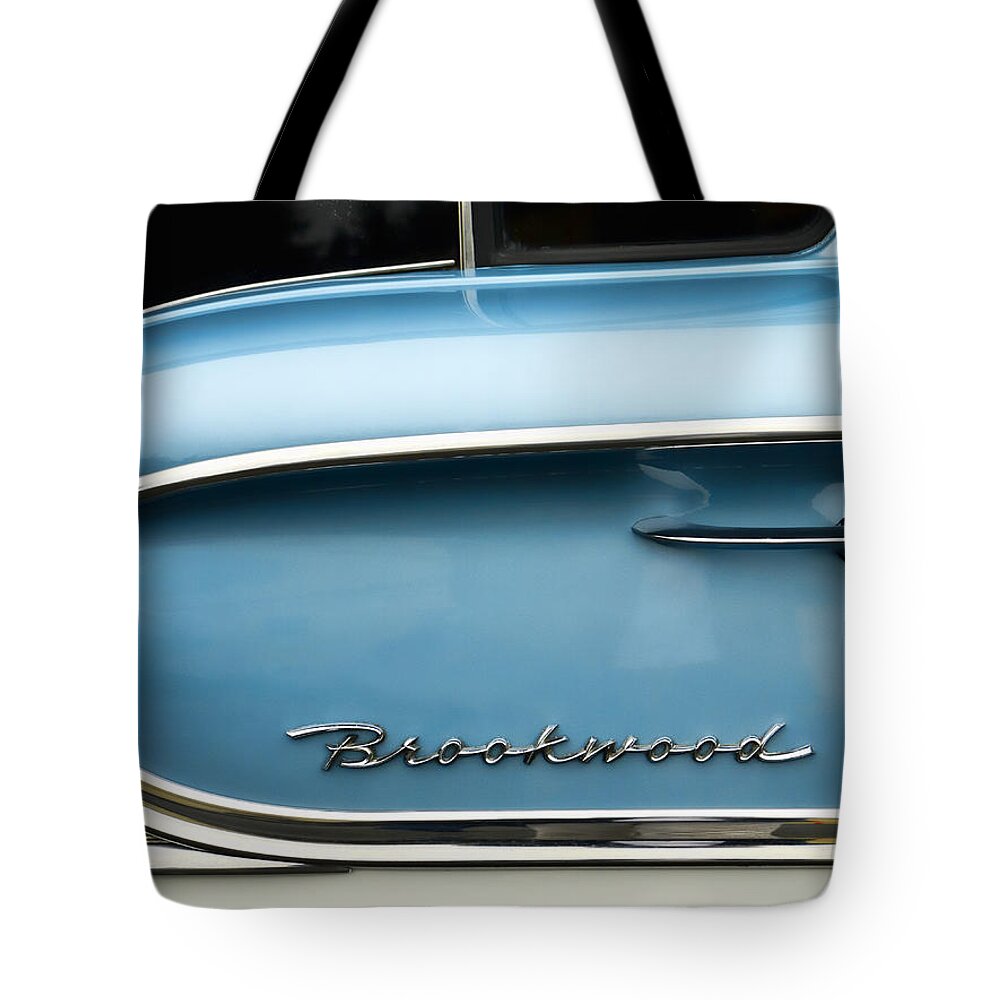 1958 Tote Bag featuring the photograph 1958 Chevrolet Brookwood Station Wagon by Carol Leigh