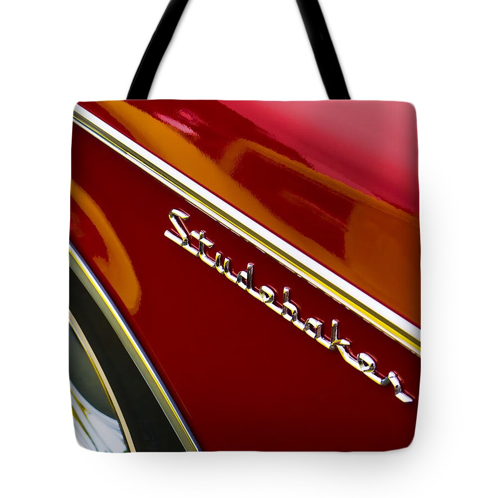 1960 Tote Bag featuring the photograph 1960 Studebaker Hawk by Carol Leigh