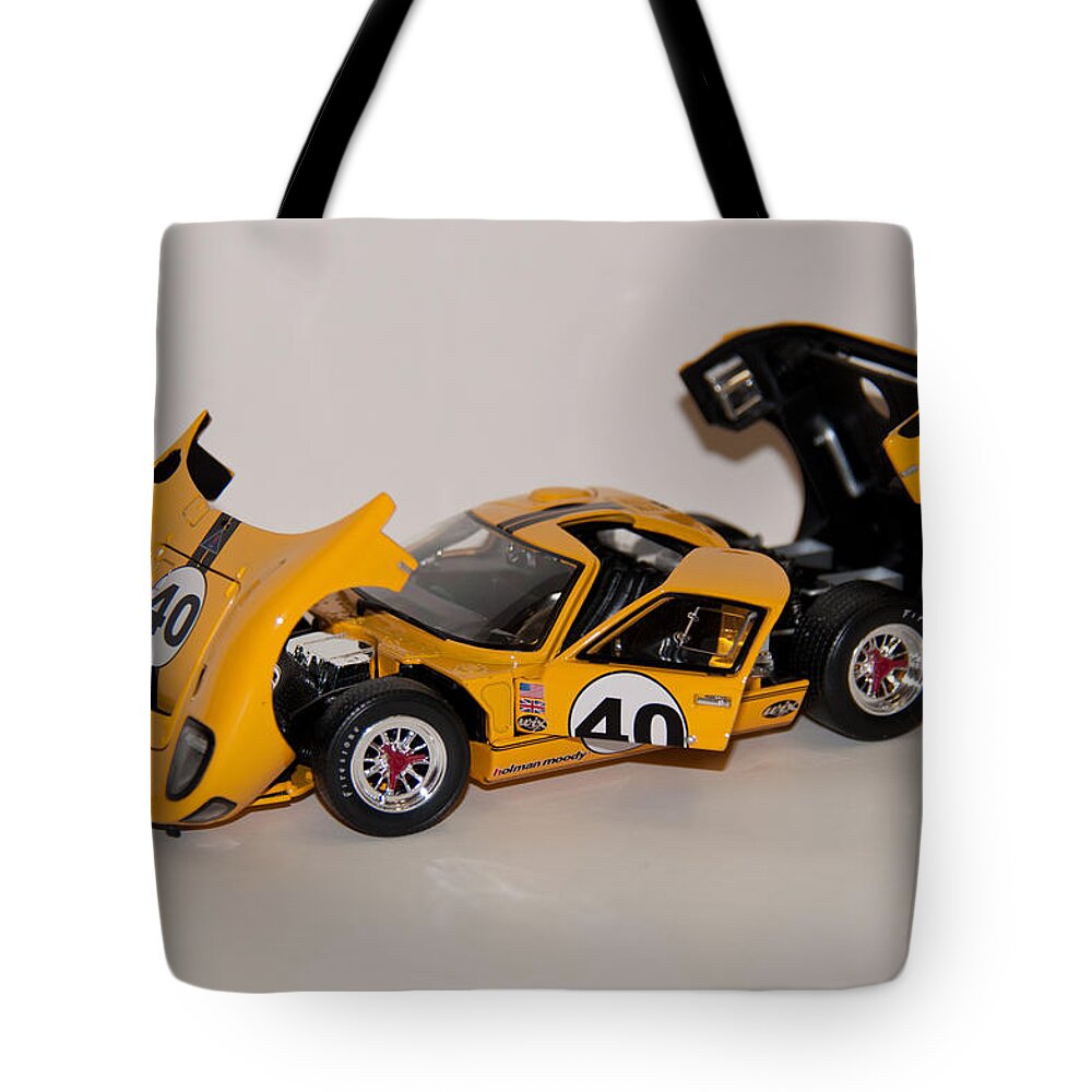 Ford Tote Bag featuring the photograph 1966 Ford GT40 - Diecast by John Black