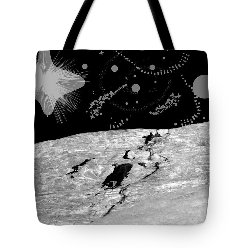 Augusta Stylianou Tote Bag featuring the digital art Space Landscape #44 by Augusta Stylianou