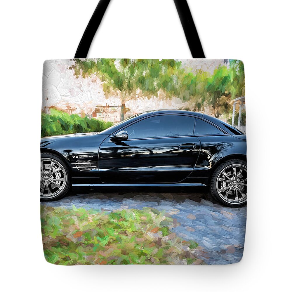 2006 Mercedes Benz Tote Bag featuring the photograph 2006 Mercedes Benz SL55 V8 Kompressor Coupe Painted by Rich Franco