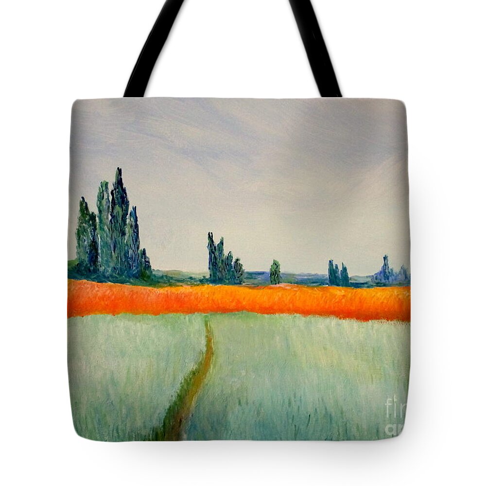 Bill O'connor Tote Bag featuring the painting After Monet by Bill OConnor