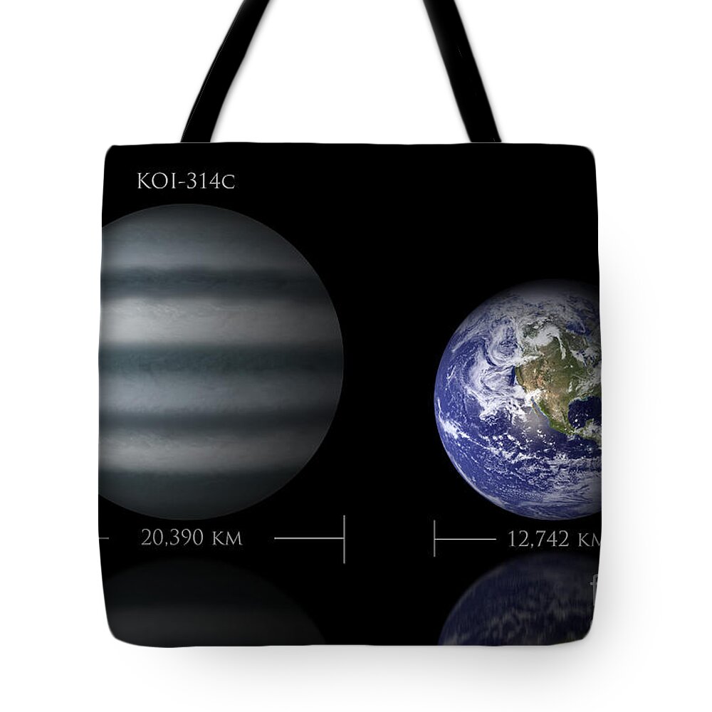 Astronomy Tote Bag featuring the digital art Artists Depiction Of The Size #2 by Marc Ward