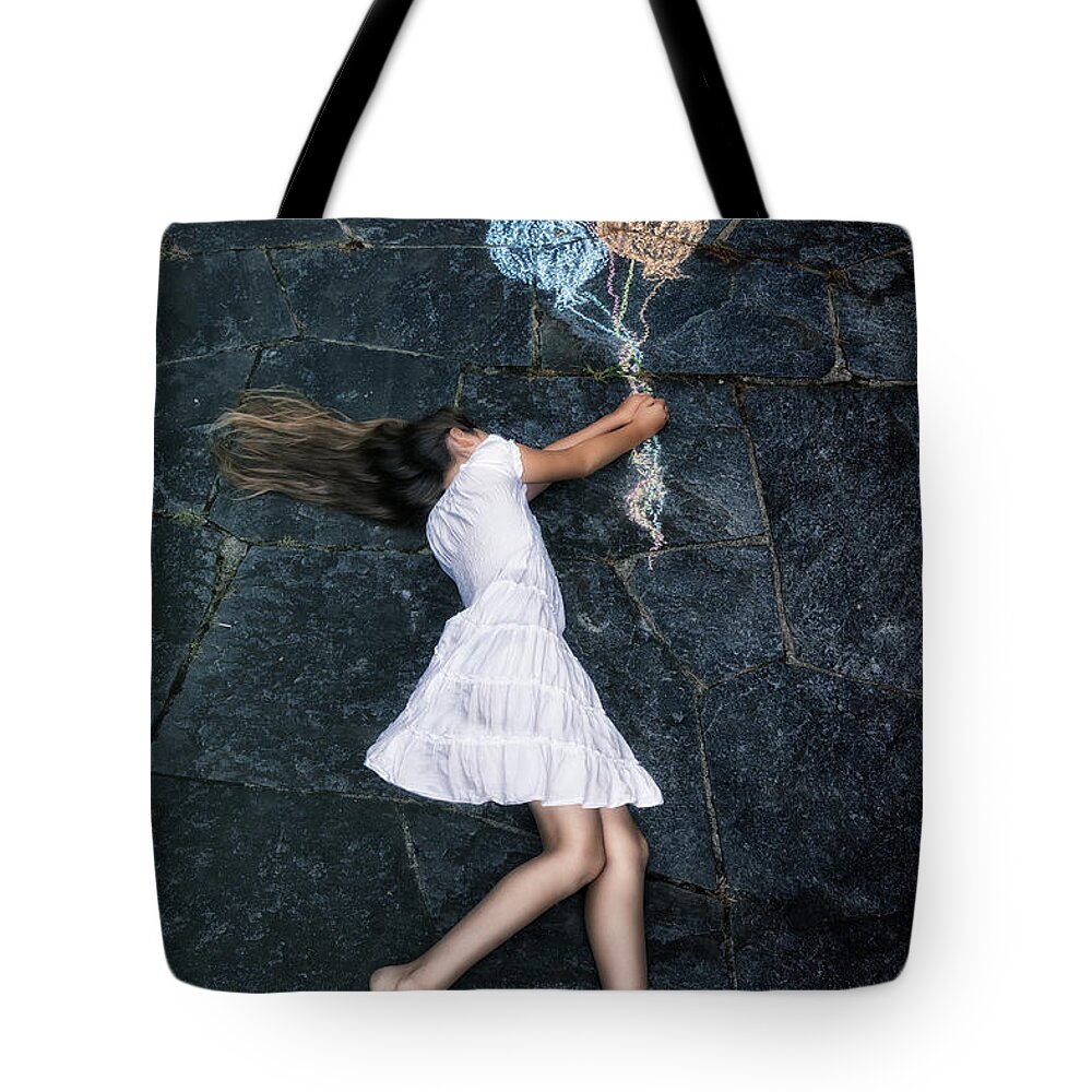 Girl Tote Bag featuring the photograph Balloons #2 by Joana Kruse