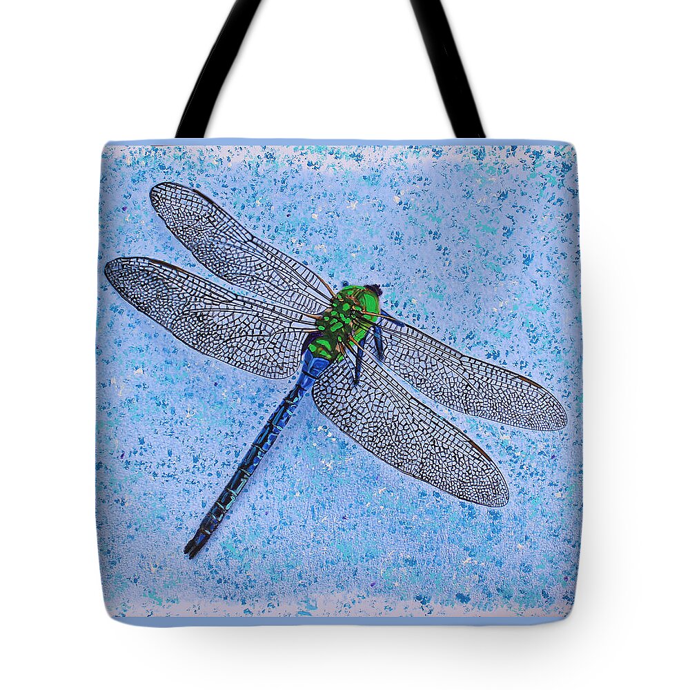 Dragonfly Tote Bag featuring the painting Dragonfly by Deborah Boyd