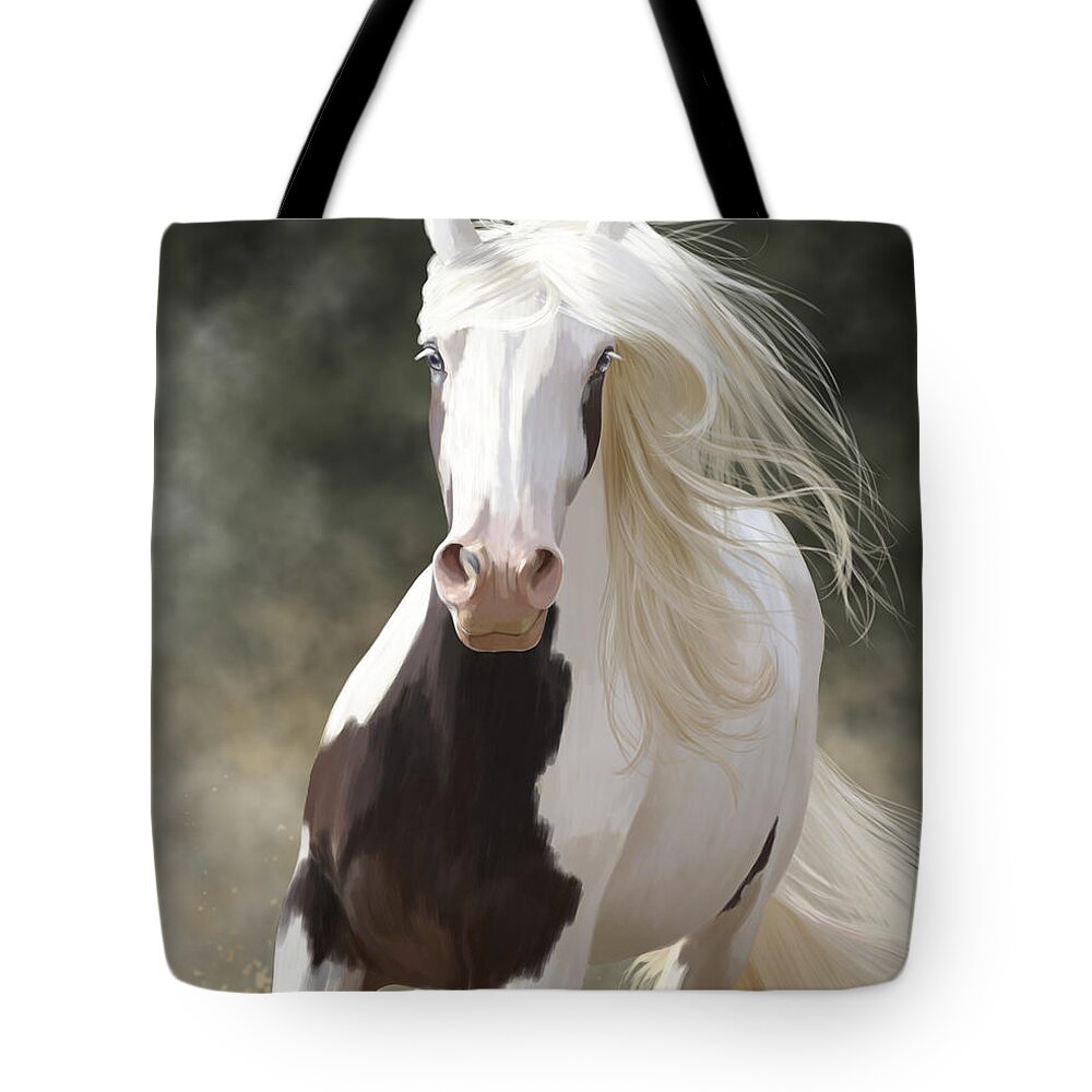 Digital Tote Bag featuring the digital art Excitement by Kate Black