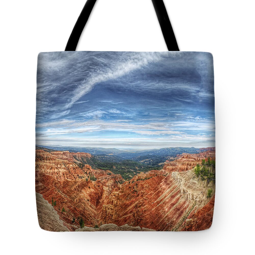 Cedar Breaks Tote Bag featuring the photograph First Light #3 by Stephen Campbell