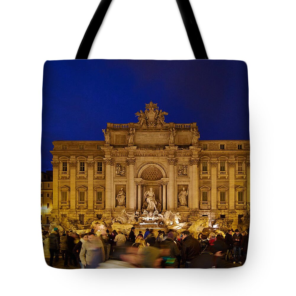 2013. Tote Bag featuring the photograph Fontana di Trevi #2 by Jouko Lehto