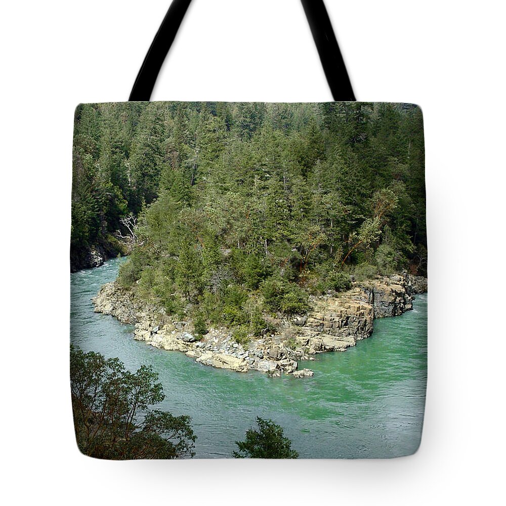Smith River Tote Bag featuring the photograph Forks of the Smith River #2 by Betty Depee