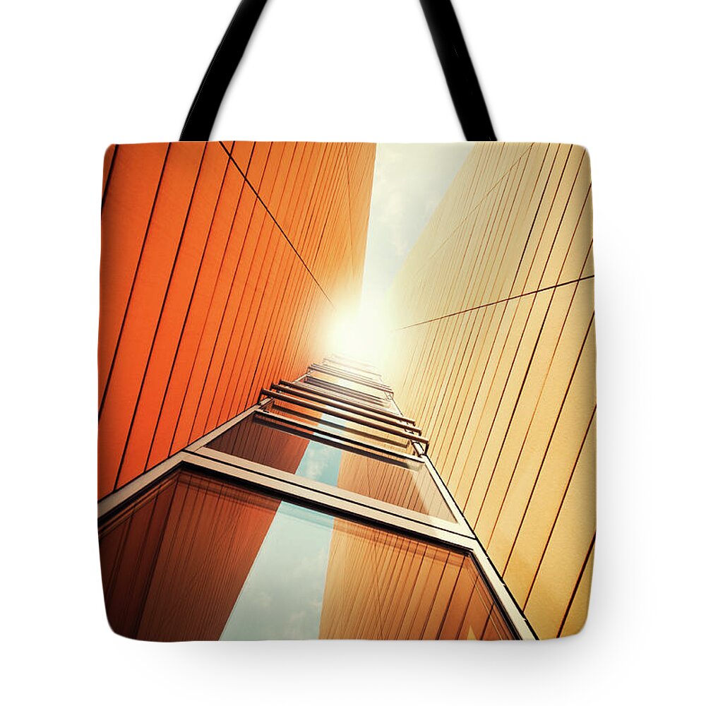 Corporate Business Tote Bag featuring the photograph Futuristic Office Building #2 by Ppampicture