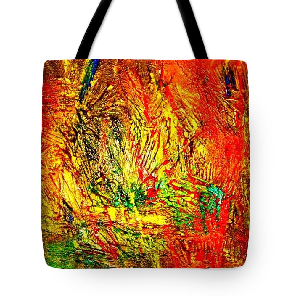 Painting Acrylics Prints Tote Bag featuring the painting Garden of Dreams by Monique Wegmueller