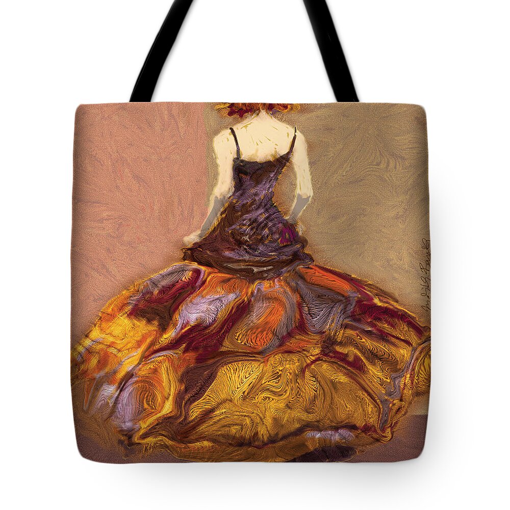 Confident Tote Bag featuring the digital art Girl by Judith Barath
