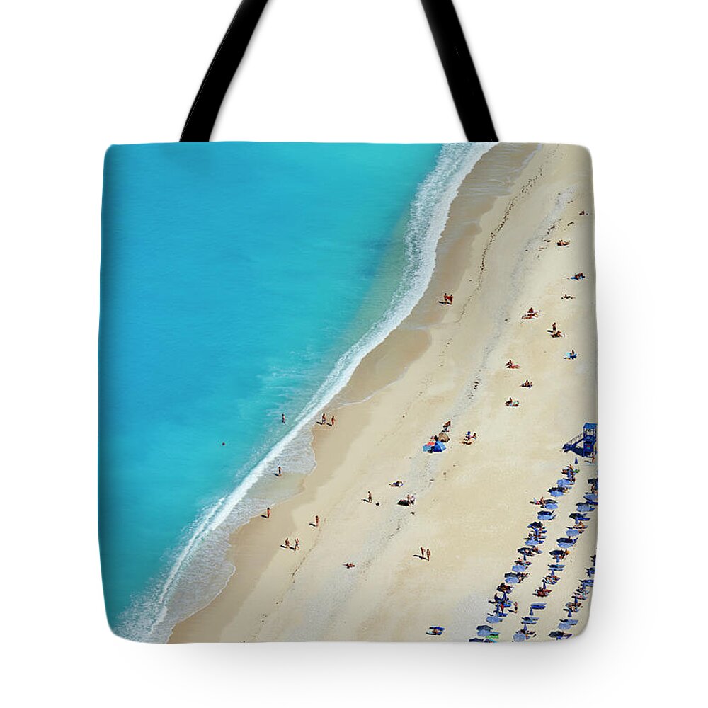 Water's Edge Tote Bag featuring the photograph Greece, Ionian Island, Cephalonia #2 by Tuul & Bruno Morandi