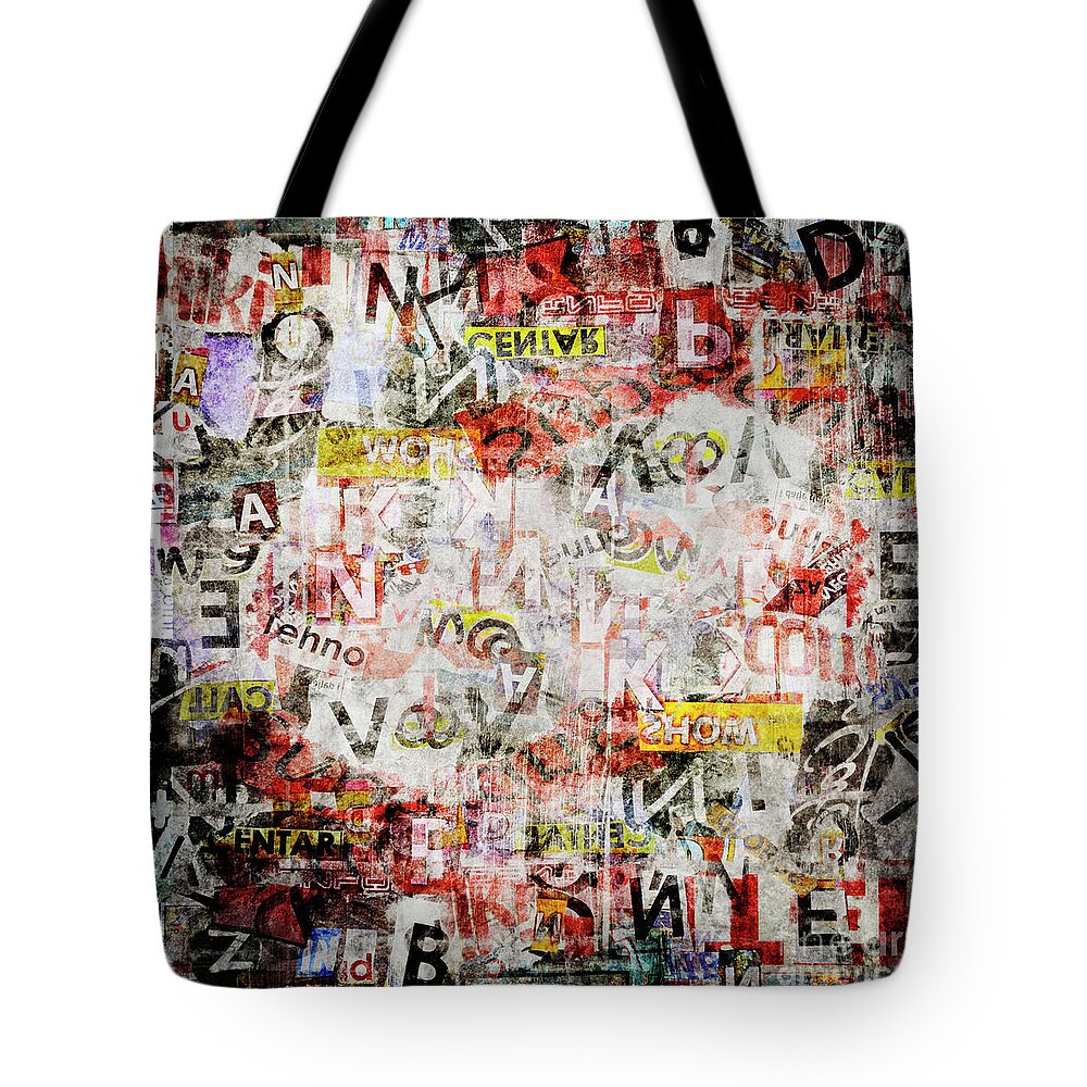 Grunge Tote Bag featuring the digital art Grunge textured background by Jelena Jovanovic