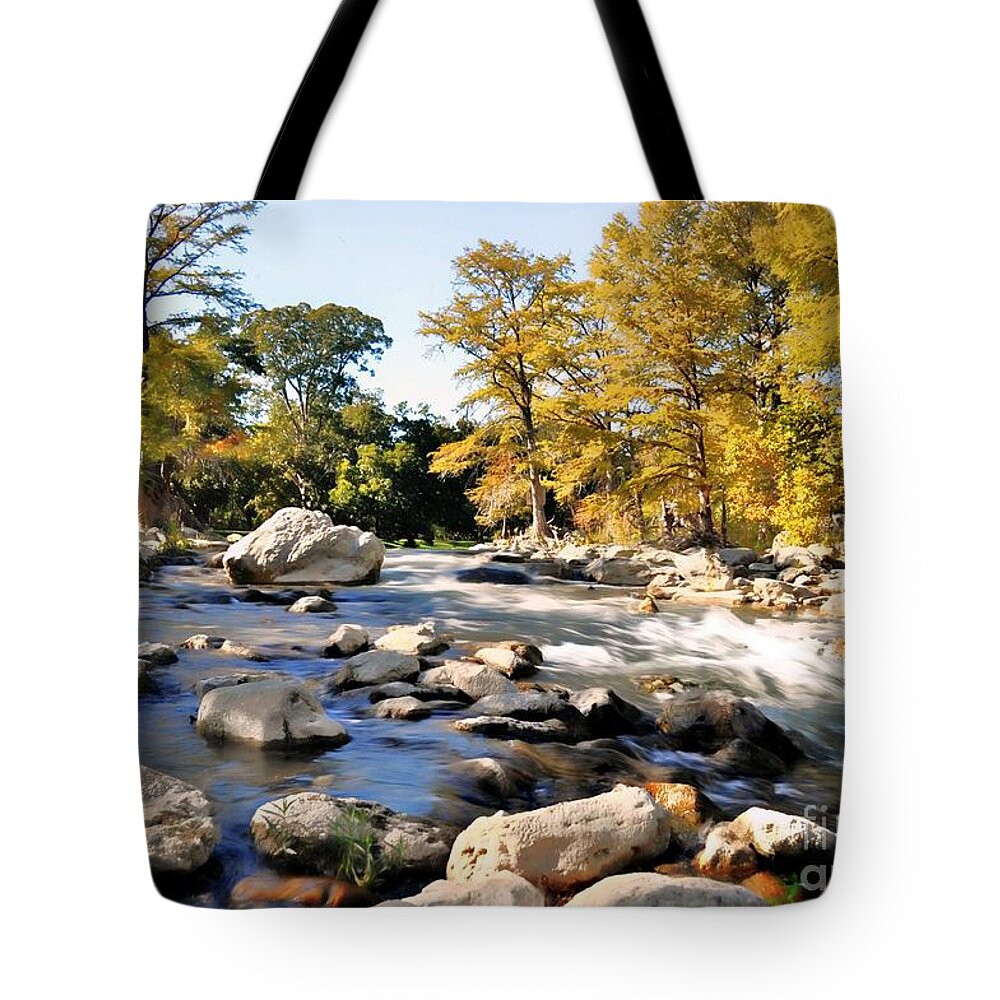 River Tote Bag featuring the photograph Guadalupe River #2 by Savannah Gibbs