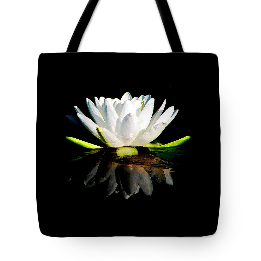 Water Lilies Tote Bag featuring the photograph In Dreams by Angela Davies