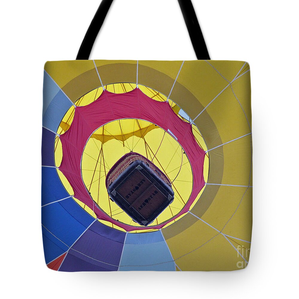 Hot Air Balloon Tote Bag featuring the photograph In The Middle by Jamie Smith