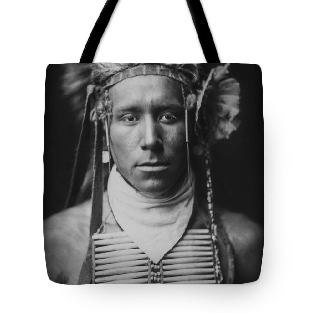 1905 Tote Bag featuring the photograph Indian of North America circa 1905 #2 by Aged Pixel