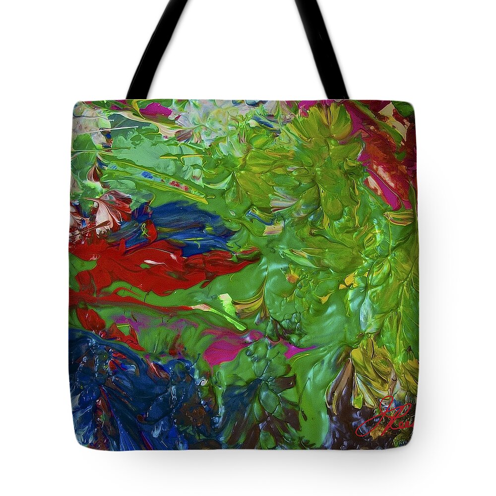 Abstract Painting Tote Bag featuring the painting Intuitive Abstract Painting #2 by Joan Reese