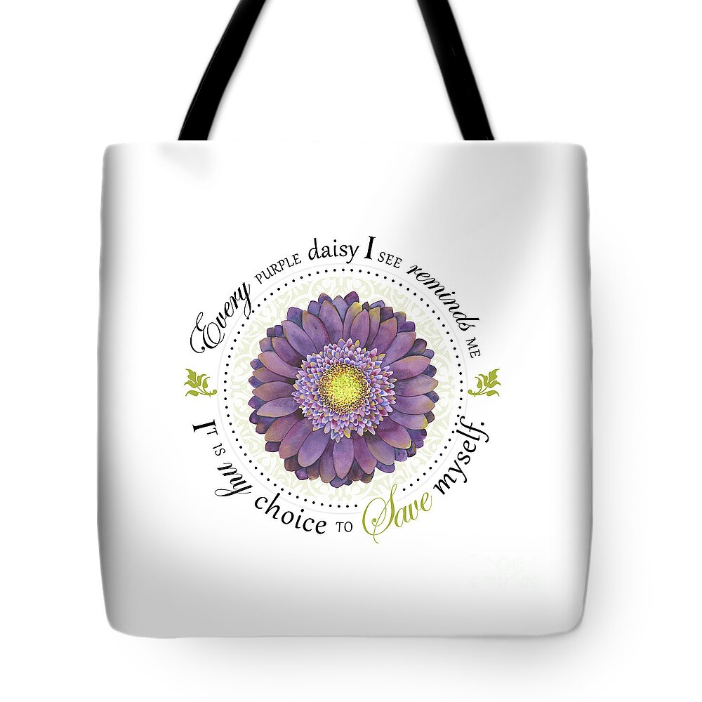 Affirmation Tote Bag featuring the digital art It's My Choice to Save Myself #1 by Amy Kirkpatrick