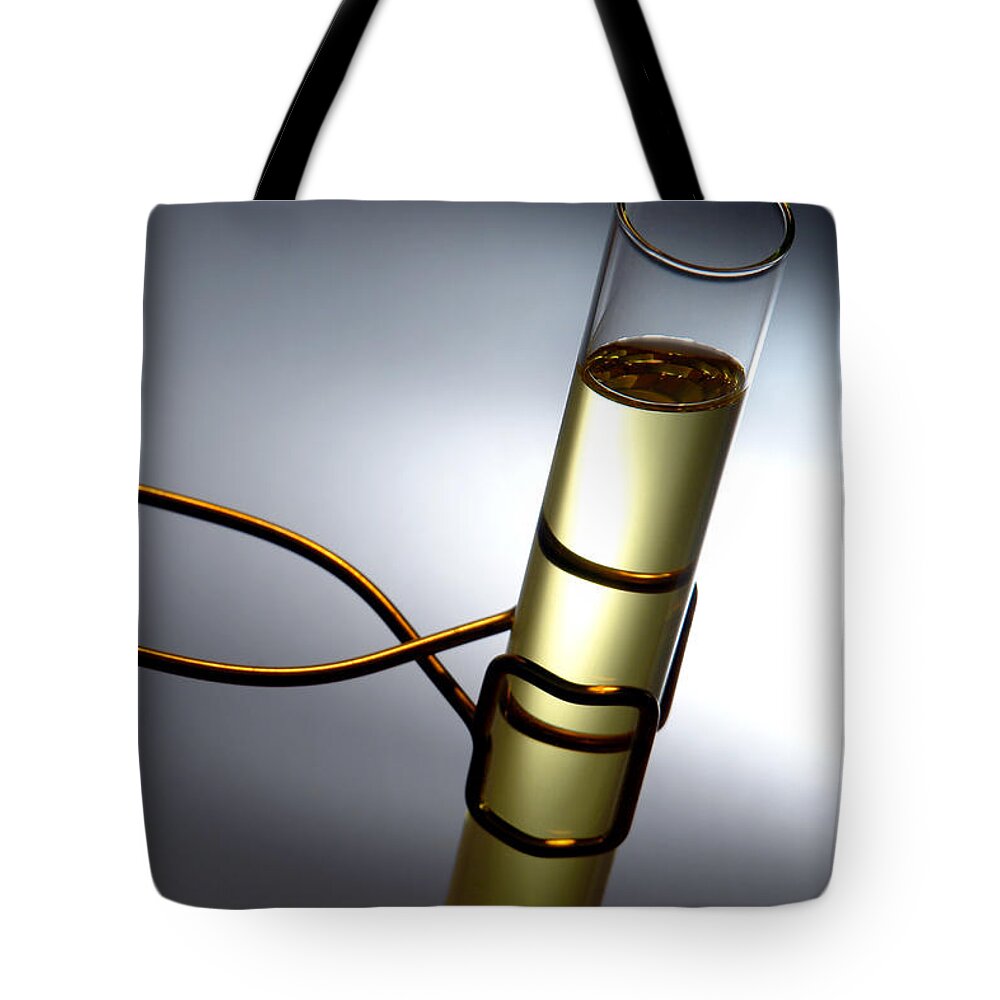 Test Tote Bag featuring the photograph Laboratory Test Tube in Science Research Lab #2 by Science Research Lab