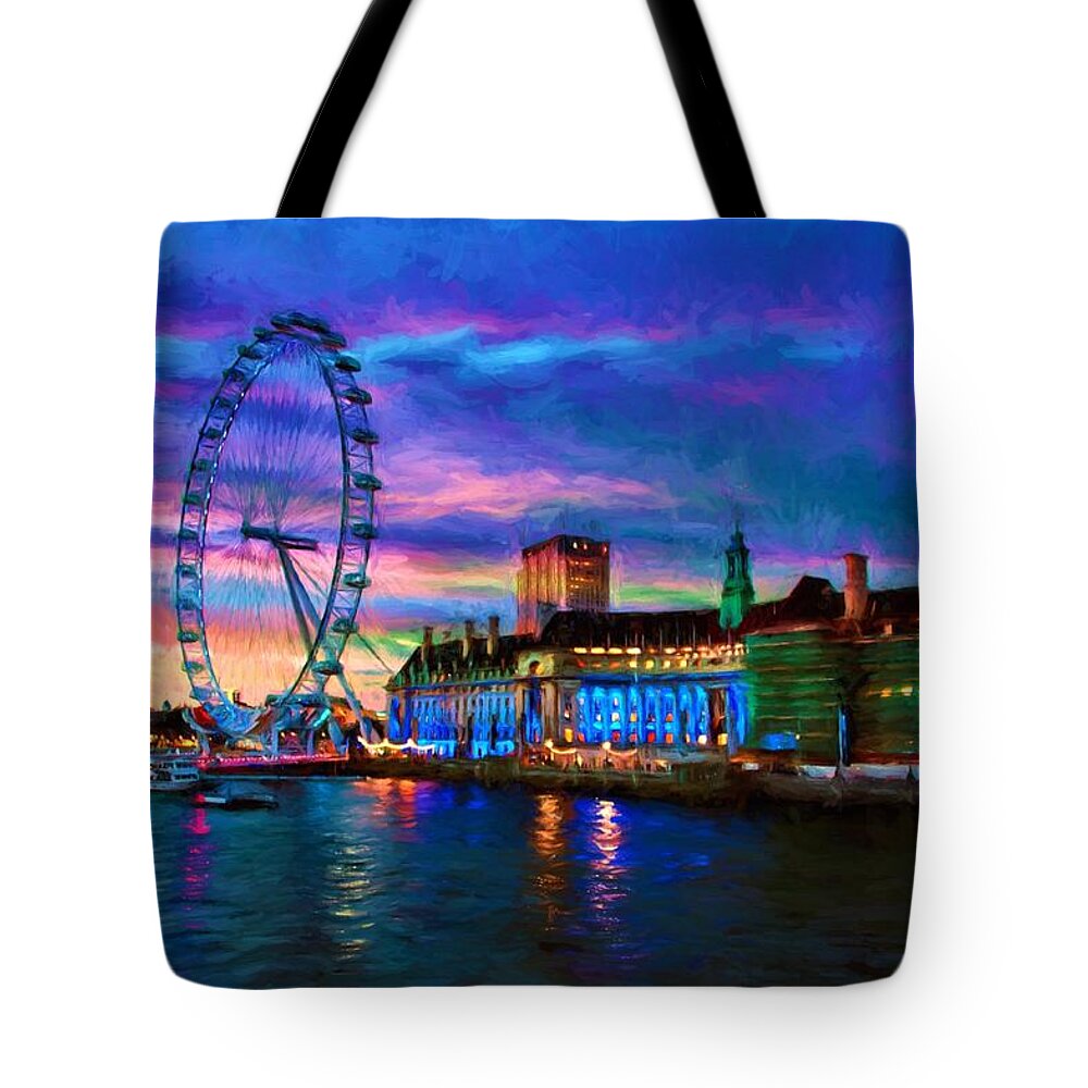 London Tote Bag featuring the photograph London Eye #1 by Bill Howard