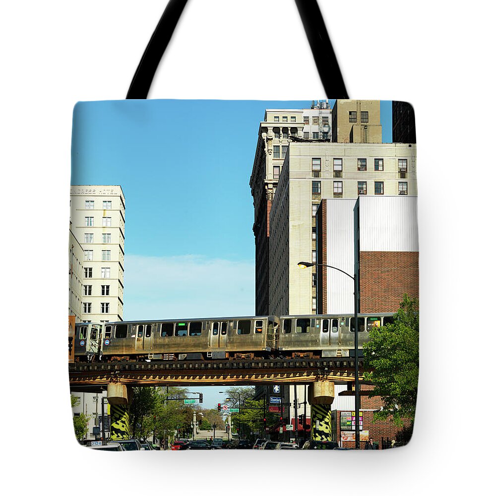 Built Structure Tote Bag featuring the photograph Low Angle View Of Subway Train #2 by Johner Images