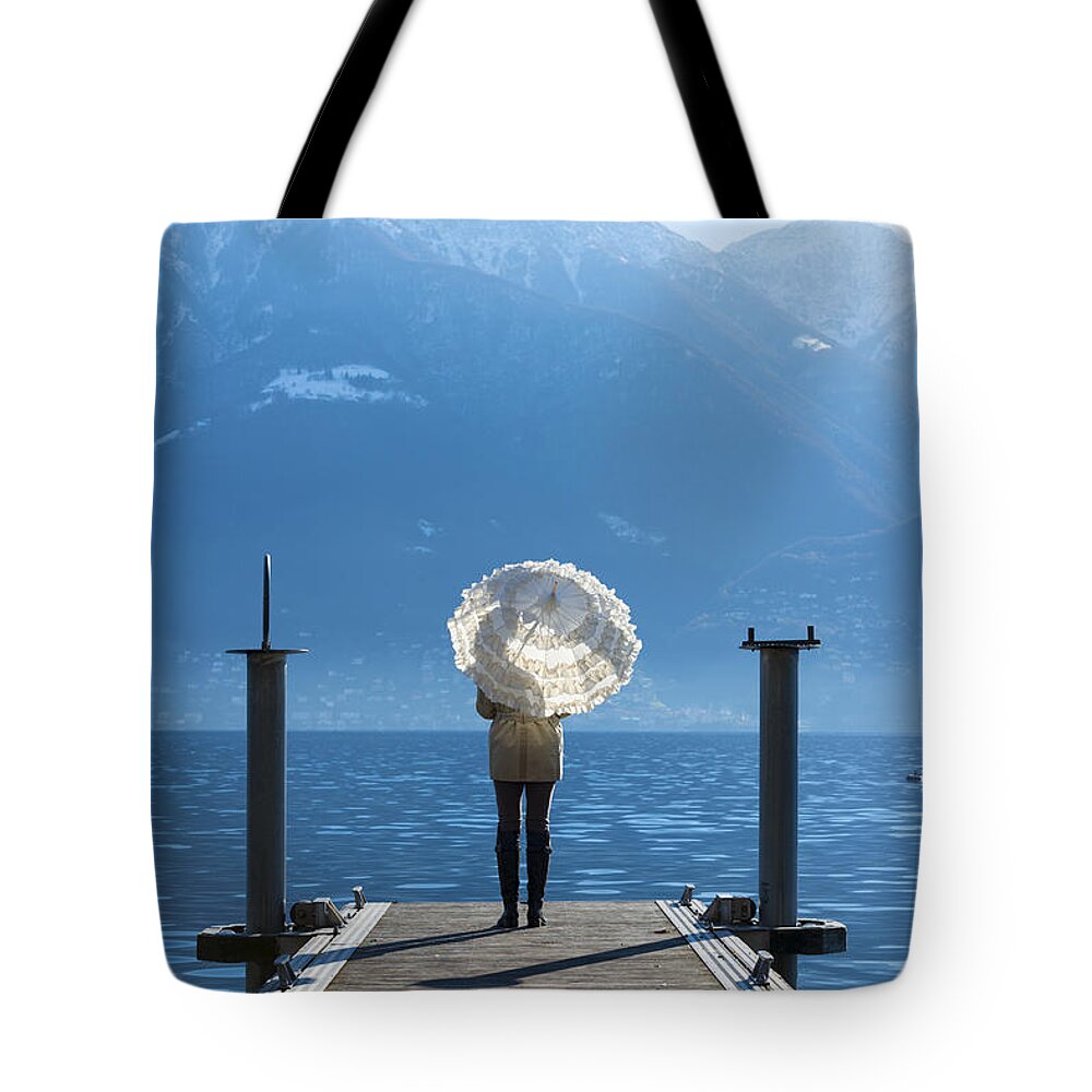 Woman Tote Bag featuring the photograph Parasol #2 by Mats Silvan