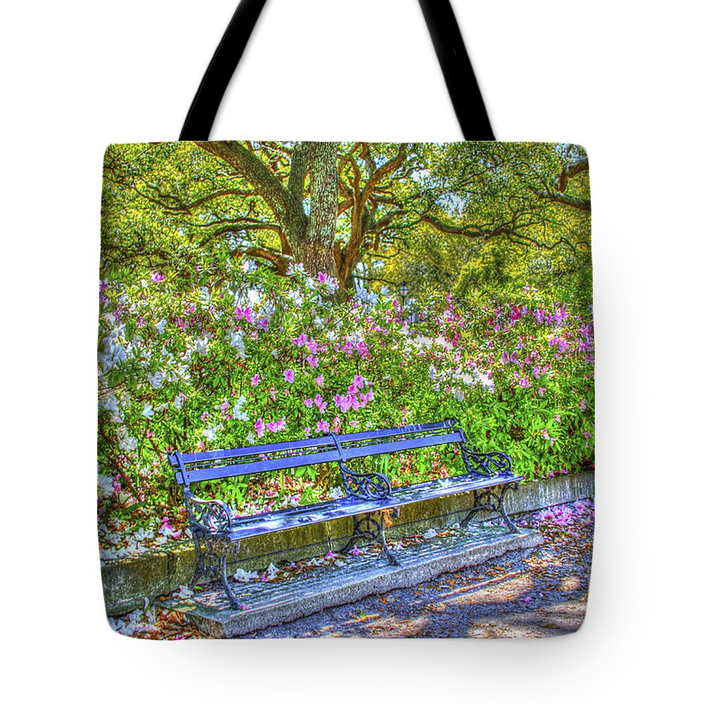 Park Bench Tote Bag featuring the photograph Park Bench by Dale Powell
