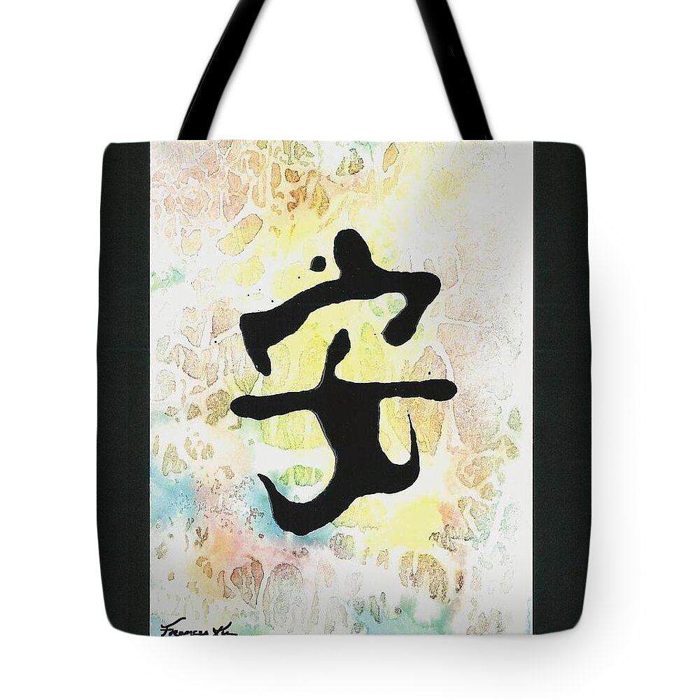 Chinese Tote Bag featuring the painting Peace #2 by Frances Ku