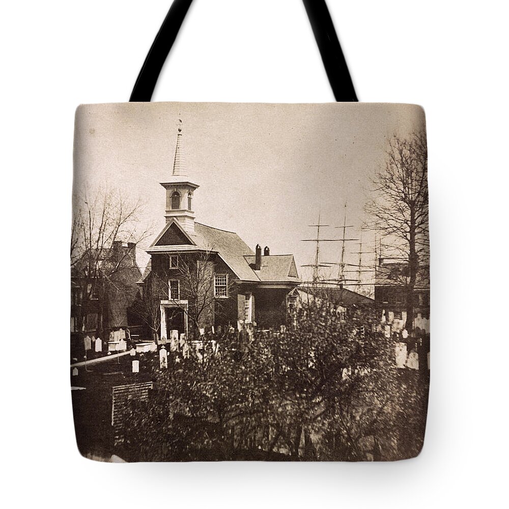 1850s Tote Bag featuring the photograph Philadelphia, C1855 #2 by Granger