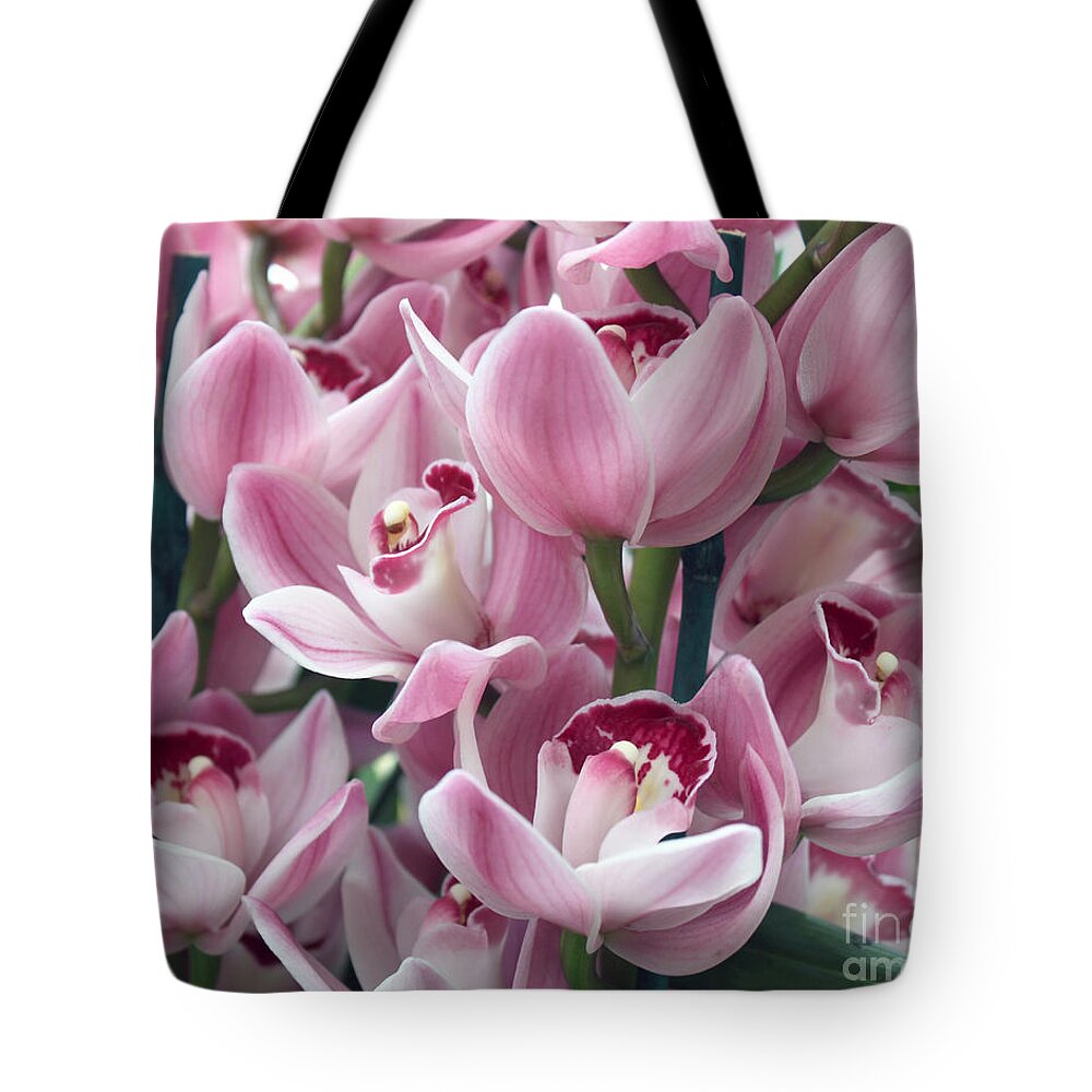 Plant Tote Bag featuring the photograph Pink Orchids #2 by Debbie Hart