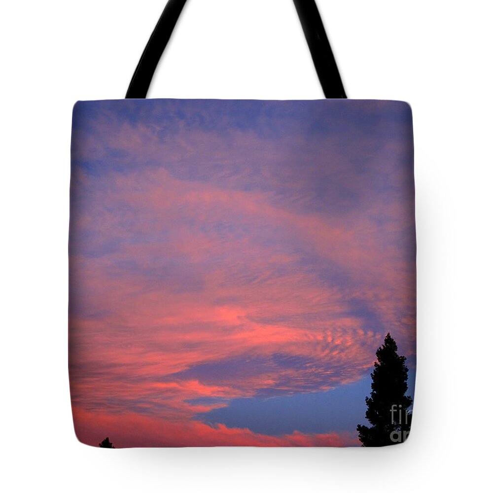 Pink Sky Tote Bag featuring the photograph Pink Sky #2 by Debra Thompson