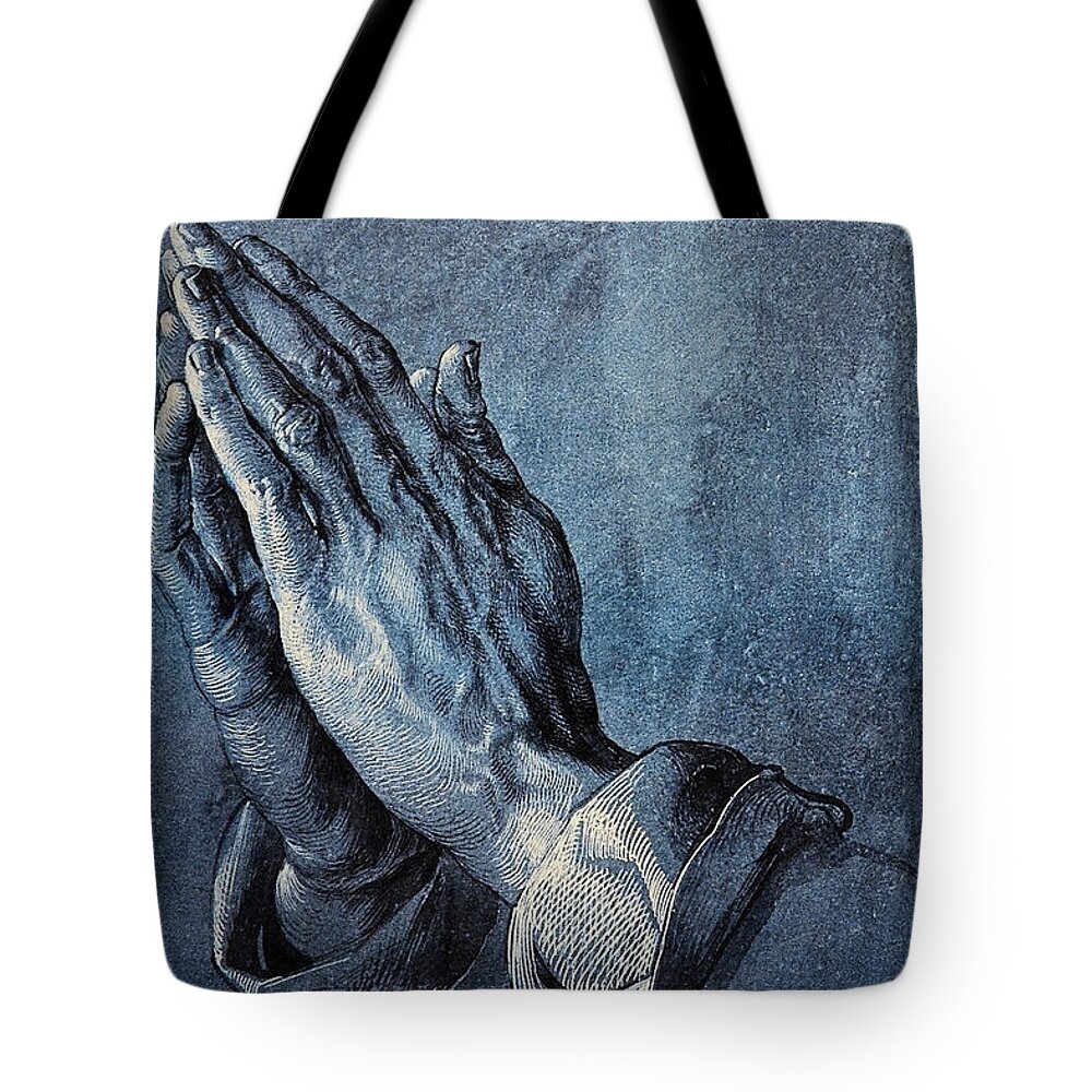 Albrecht Durer Tote Bag featuring the digital art Praying Hands #2 by Albrecht Durer