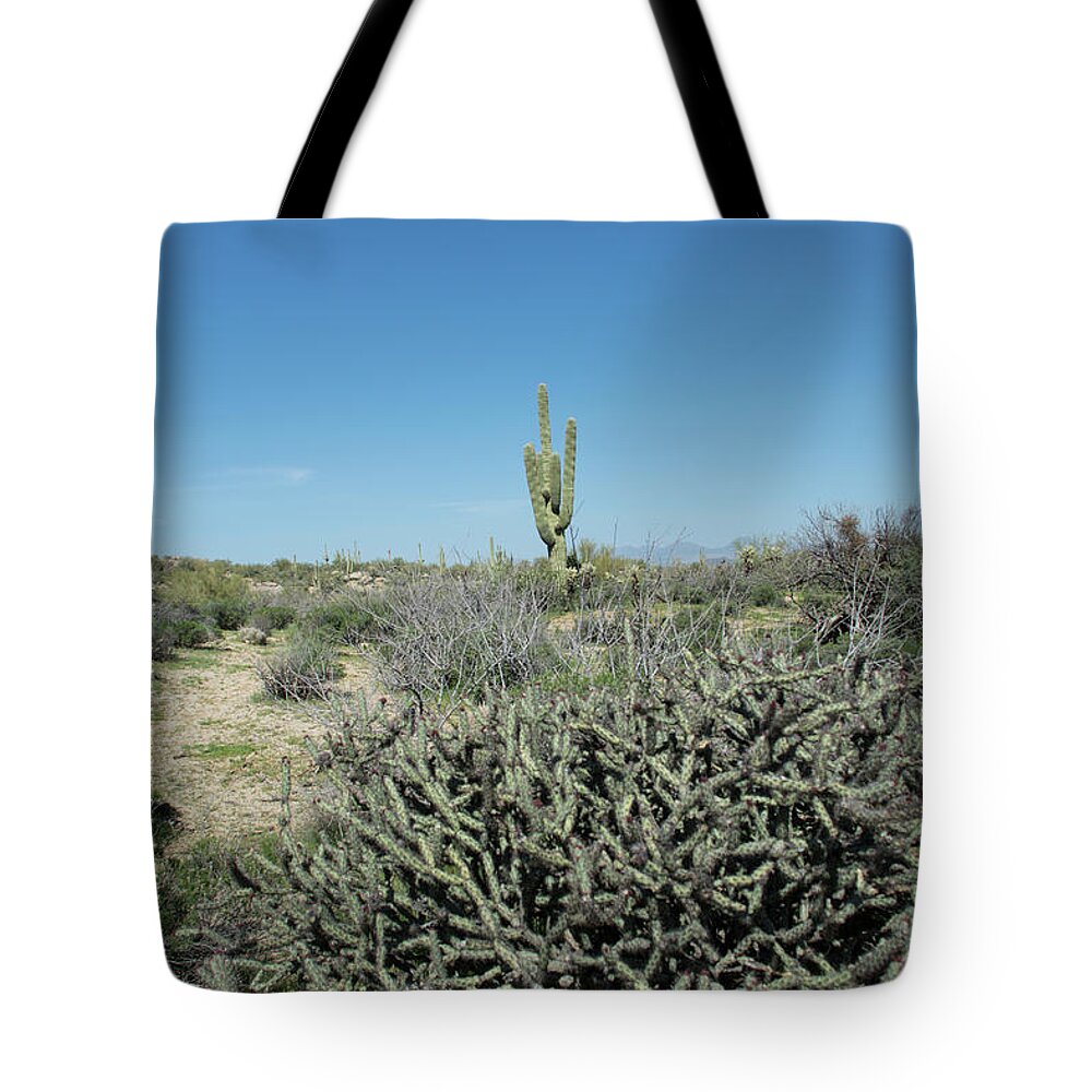 Saguaro Cactus Tote Bag featuring the photograph Saguaro Cactus #2 by Shan Shui