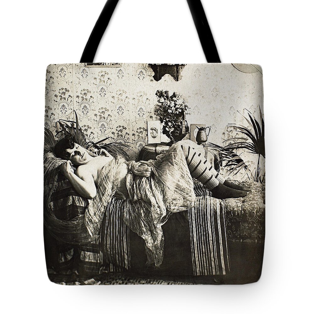 1890 Tote Bag featuring the photograph Sleeping Woman, C1900 #2 by Granger