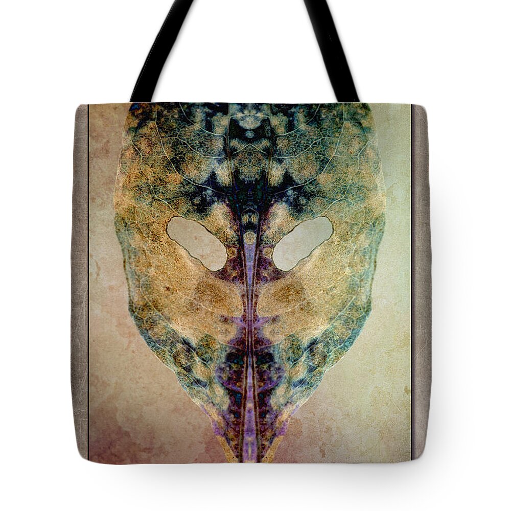 Mask Tote Bag featuring the photograph Swamp Mask #2 by WB Johnston
