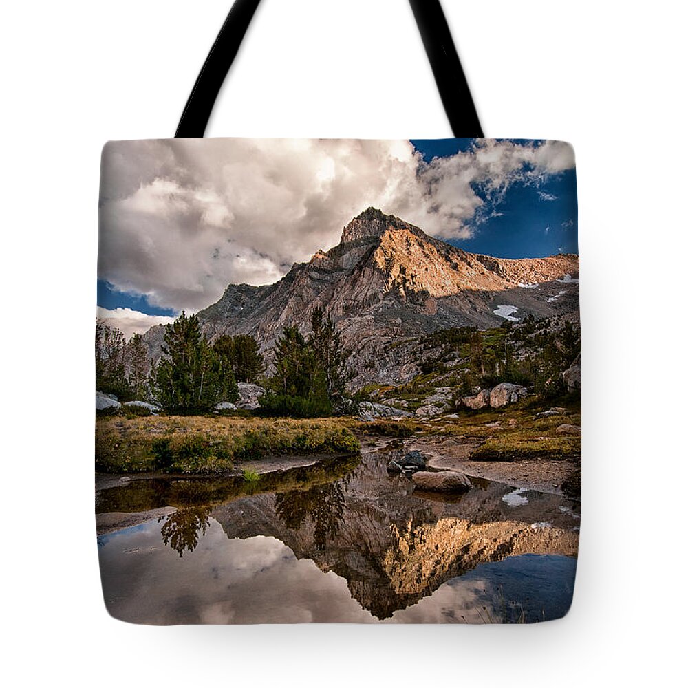 Mountains Tote Bag featuring the photograph Tarn Reflection #1 by Cat Connor