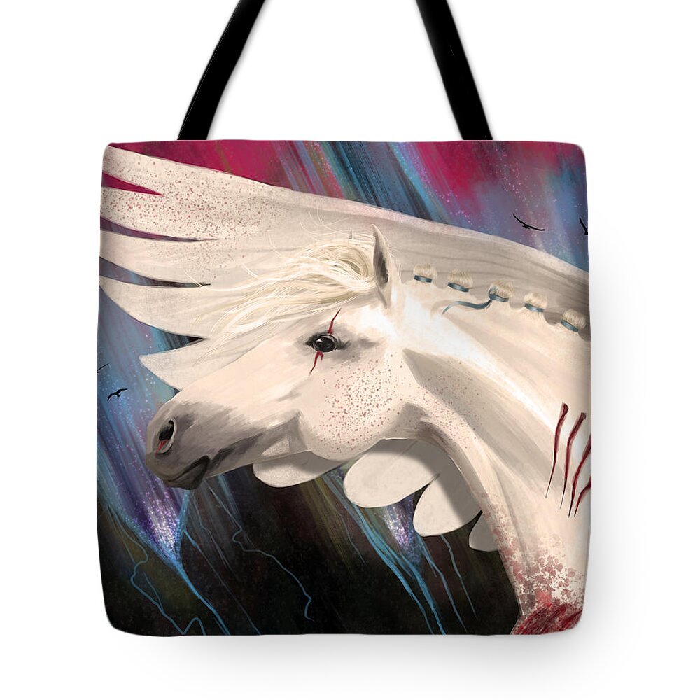 Fantasy Tote Bag featuring the digital art The Price Of Beauty by Kate Black