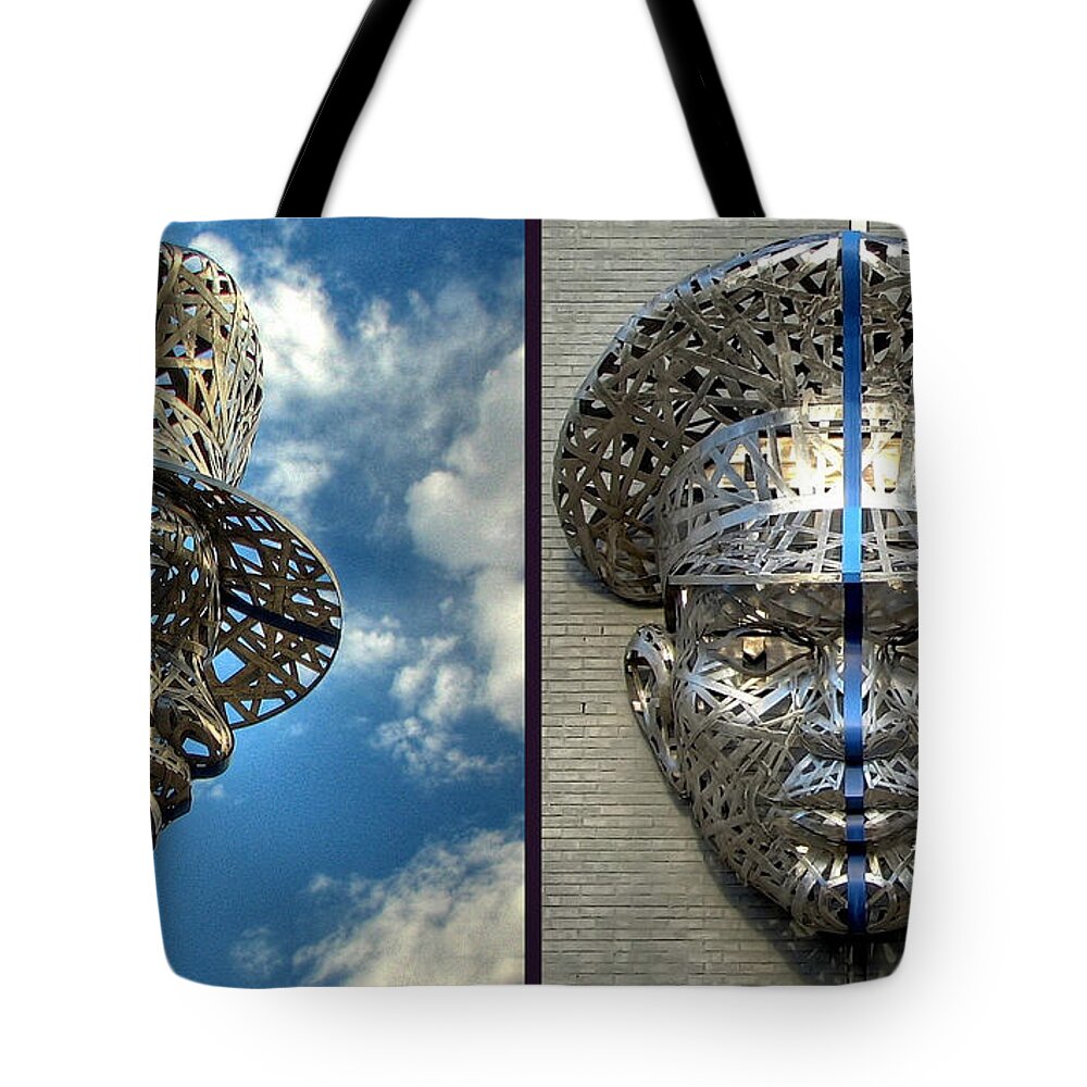 Blue Tote Bag featuring the photograph Thin Blue Line by Farol Tomson