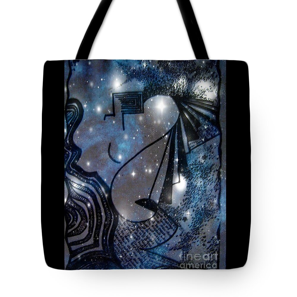 Semi Abstract Tote Bag featuring the mixed media Universal Feminine by Leanne Seymour