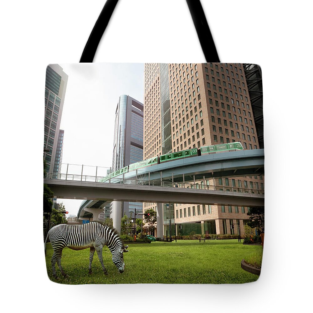 Out Of Context Tote Bag featuring the photograph Urban Greening Plan #2 by Hiroshi Watanabe