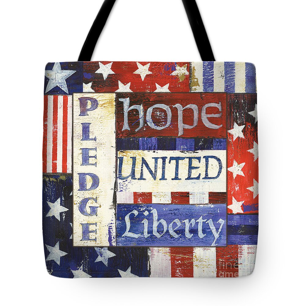 Hope Tote Bag featuring the painting USA Pride 1 #1 by Debbie DeWitt