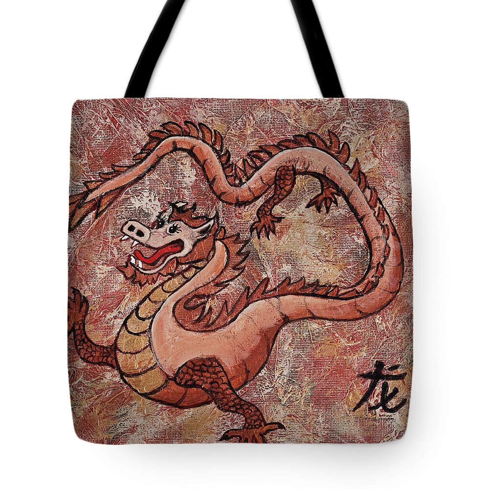 Year Of The Dragon Tote Bag featuring the painting Year Of The Dragon by Darice Machel McGuire