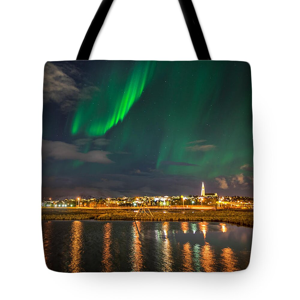Photography Tote Bag featuring the photograph Aurora Borealis Or Northern Lights #20 by Panoramic Images